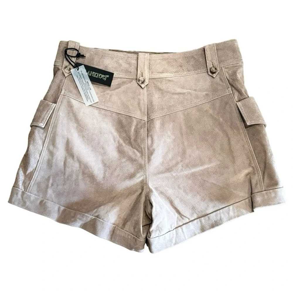 BLANK NYC‎ Leather Flap Pocket Womens Shorts Size 30 Color Bare It All NEW
